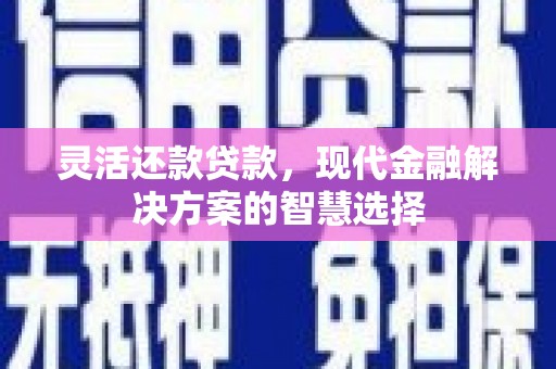 姑苏灵活还款贷款，现代金融解决方案的智慧选择