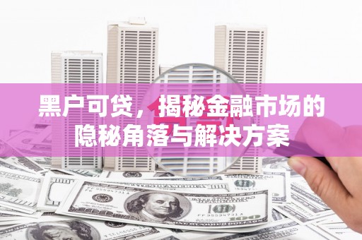 姑苏黑户可贷，揭秘金融市场的隐秘角落与解决方案