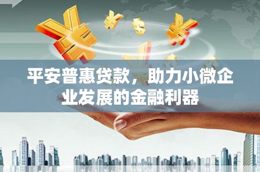 姑苏平安普惠贷款，助力小微企业发展的金融利器