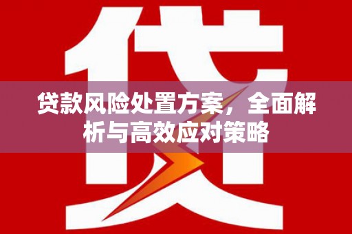 姑苏贷款风险处置方案，全面解析与高效应对策略