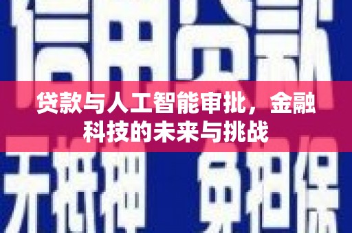 姑苏贷款与人工智能审批，金融科技的未来与挑战