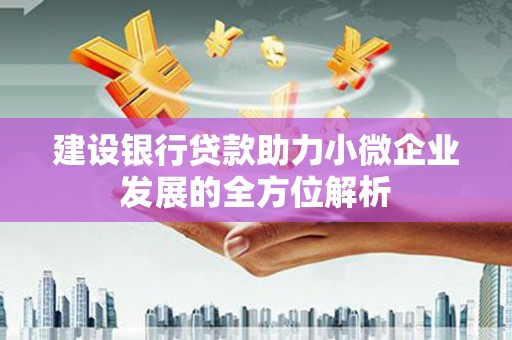 姑苏建设银行贷款助力小微企业发展的全方位解析