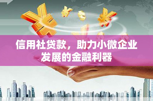 姑苏信用社贷款，助力小微企业发展的金融利器