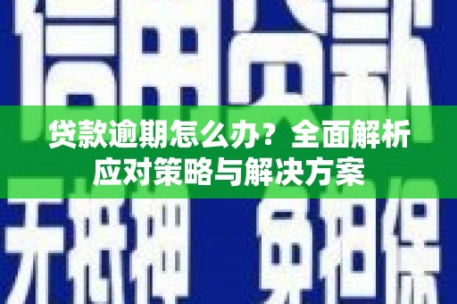 姑苏贷款逾期怎么办？全面解析应对策略与解决方案